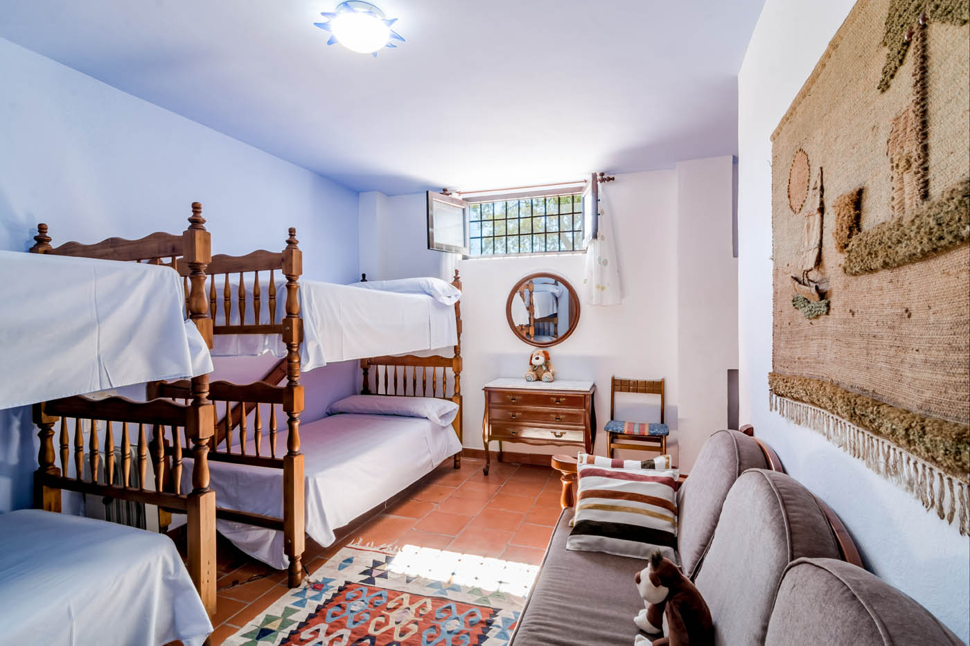 Bunk bedded room increases possible sleeping arrangaments